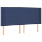 vidaXL Cama box spring colchón y luces LED tela azul 160x200 cm vidaXL Cama box spring colchón y luces LED tela azul 160x200 cm