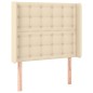 vidaXL Cama box spring colchón y luces LED tela crema 80x200 cm vidaXL Cama box spring colchón y luces LED tela crema 80x200 cm