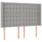 vidaXL Cama box spring colchón y luces LED tela gris claro 140x190 cm vidaXL Cama box spring colchón y luces LED tela gris claro 140x190 cm