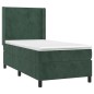 vidaXL Cama box spring colchón y LED terciopelo verde oscuro 90x200 cm vidaXL Cama box spring colchón y LED terciopelo verde oscuro 90x200 cm