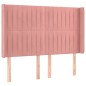 vidaXL Cama box spring colchón y LED terciopelo rosa 140x190 cm vidaXL Cama box spring colchón y LED terciopelo rosa 140x190 cm