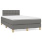vidaXL Cama box spring con colchón tela gris oscuro 120x200 cm vidaXL Cama box spring con colchón tela gris oscuro 120x200 cm