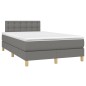 vidaXL Cama box spring con colchón tela gris oscuro 120x200 cm vidaXL Cama box spring con colchón tela gris oscuro 120x200 cm