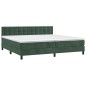 vidaXL Cama box spring con colchón terciopelo verde oscuro 200x200 cm vidaXL Cama box spring con colchón terciopelo verde oscuro 200x200 cm