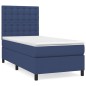 vidaXL Cama box spring con colchón tela azul 80x200 cm vidaXL Cama box spring con colchón tela azul 80x200 cm