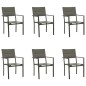 vidaXL Juego de comedor para jardín 7 piezas acero y textilene negro vidaXL Juego de comedor para jardín 7 piezas acero y textilene negro