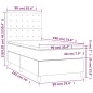 vidaXL Cama box spring con colchón tela azul 90x190 cm vidaXL Cama box spring con colchón tela azul 90x190 cm