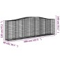 vidaXL Cestas de gaviones 15 uds forma de arco hierro 400x50x120/140cm vidaXL Cestas de gaviones 15 uds forma de arco hierro 400x50x120/140cm
