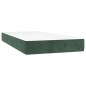 vidaXL Cama box spring con colchón terciopelo verde oscuro 90x200 cm vidaXL Cama box spring con colchón terciopelo verde oscuro 90x200 cm