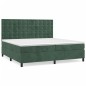 vidaXL Cama box spring con colchón terciopelo verde oscuro 200x200 cm vidaXL Cama box spring con colchón terciopelo verde oscuro 200x200 cm