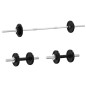 vidaXL Juego de barras y mancuernas con discos 90 kg hierro fundido vidaXL Juego de barras y mancuernas con discos 90 kg hierro fundido