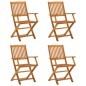 vidaXL Juego de comedor de jardín 5 piezas madera maciza de acacia vidaXL Juego de comedor de jardín 5 piezas madera maciza de acacia