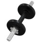 vidaXL Juego de barras y mancuernas con discos 90 kg hierro fundido vidaXL Juego de barras y mancuernas con discos 90 kg hierro fundido