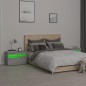 vidaXL Mesitas de noche con luces LED 2 uds gris sonoma 60x35x40 cm vidaXL Mesitas de noche con luces LED 2 uds gris sonoma 60x35x40 cm
