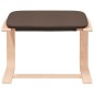 vidaXL Sillón de relax con taburete tela marrón oscuro vidaXL Sillón de relax con taburete tela marrón oscuro