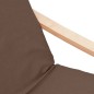 vidaXL Sillón de relax con taburete tela marrón oscuro vidaXL Sillón de relax con taburete tela marrón oscuro