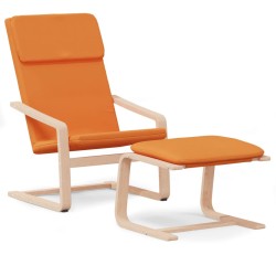 vidaXL Sillón de relax con taburete tela amarillo oscuro