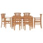 vidaXL Juego de comedor de jardín 7 piezas madera maciza de teca vidaXL Juego de comedor de jardín 7 piezas madera maciza de teca