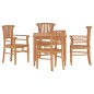 vidaXL Juego de comedor para jardín 5 piezas madera maciza de teca vidaXL Juego de comedor para jardín 5 piezas madera maciza de teca