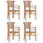 vidaXL Juego de comedor para jardín 5 piezas madera maciza de teca vidaXL Juego de comedor para jardín 5 piezas madera maciza de teca