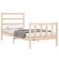 vidaXL Estructura de cama con cabecero madera maciza 100x200 cm vidaXL Estructura de cama con cabecero madera maciza 100x200 cm