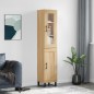 vidaXL Aparador de madera contrachapada roble Sonoma 34,5x34x180 cm vidaXL Aparador de madera contrachapada roble Sonoma 34,5x34x180 cm