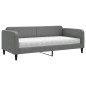 vidaXL Sofá cama con colchón tela gris oscuro 90x190 cm vidaXL Sofá cama con colchón tela gris oscuro 90x190 cm