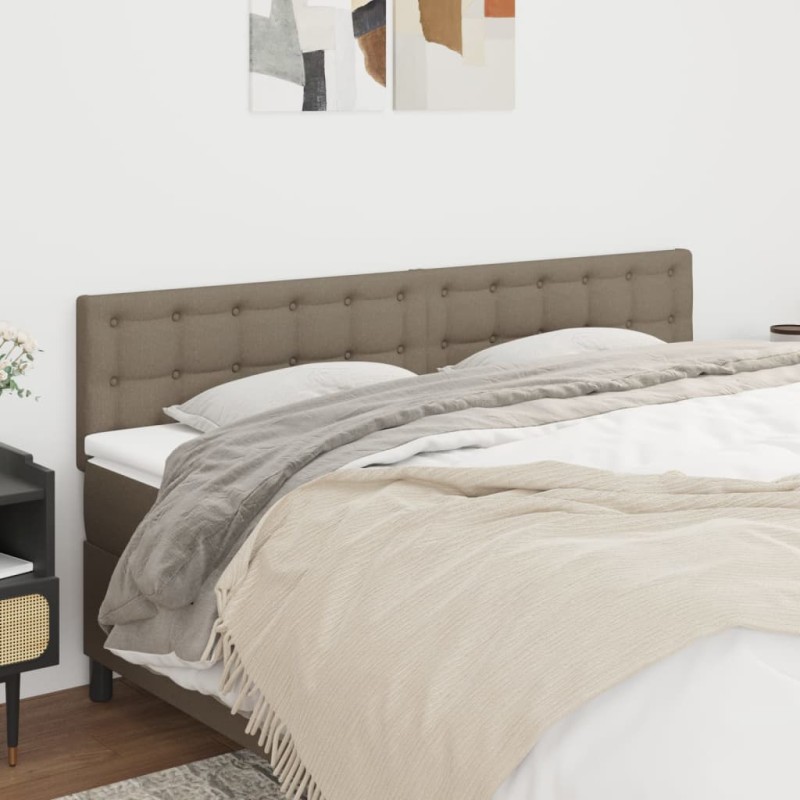 vidaXL Cabeceros 2 unidades tela gris taupe 80x5x78/88 cm vidaXL Cabeceros 2 unidades tela gris taupe 80x5x78/88 cm