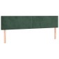 vidaXL Cabeceros 2 unidades de terciopelo verde oscuro 90x5x78/88 cm vidaXL Cabeceros 2 unidades de terciopelo verde oscuro 90x5x78/88 cm