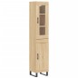 vidaXL Aparador de madera contrachapada roble Sonoma 34,5x34x180 cm vidaXL Aparador de madera contrachapada roble Sonoma 34,5x34x180 cm
