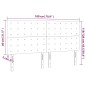 vidaXL Cabecero con luces LED tela negro 180x5x118/128 cm vidaXL Cabecero con luces LED tela negro 180x5x118/128 cm