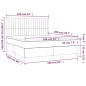 vidaXL Cama box spring colchón y luces LED tela azul 160x200 cm