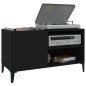 vidaXL Mueble para discos madera contrachapada negro 84,5x38x48 cm vidaXL Mueble para discos madera contrachapada negro 84,5x38x48 cm