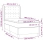 vidaXL Cama box spring con colchón tela color crema 100x200 cm vidaXL Cama box spring con colchón tela color crema 100x200 cm
