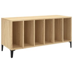 vidaXL Mueble discos madera contrachapada roble Sonoma 100x38x48 cm