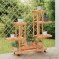 vidaXL Soporte de flores con ruedas madera maciza abeto 95x25x101 cm vidaXL Soporte de flores con ruedas madera maciza abeto 95x25x101 cm