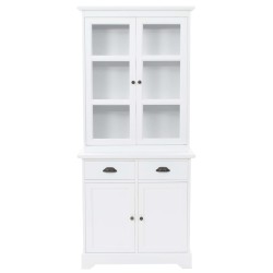 vidaXL Aparador galés con 4 puertas MDF y madera de pino 80x40x180 cm