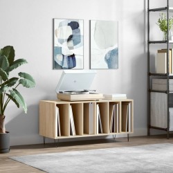 vidaXL Mueble discos madera contrachapada roble Sonoma 100x38x48 cm