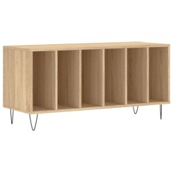 vidaXL Mueble discos madera contrachapada roble Sonoma 100x38x48 cm