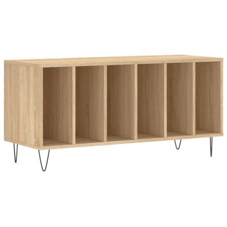 vidaXL Mueble discos madera contrachapada roble Sonoma 100x38x48 cm