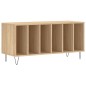 vidaXL Mueble discos madera contrachapada roble Sonoma 100x38x48 cm vidaXL Mueble discos madera contrachapada roble Sonoma 100x38x48 cm