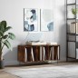 vidaXL Mueble discos madera contrachapada roble ahumado 100x38x48 cm vidaXL Mueble discos madera contrachapada roble ahumado 100x38x48 cm