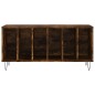 vidaXL Mueble discos madera contrachapada roble ahumado 100x38x48 cm vidaXL Mueble discos madera contrachapada roble ahumado 100x38x48 cm
