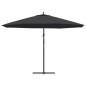 vidaXL Sombrilla voladiza con poste de aluminio negro 350 cm vidaXL Sombrilla voladiza con poste de aluminio negro 350 cm