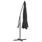 vidaXL Sombrilla voladiza con poste de aluminio negro 350 cm vidaXL Sombrilla voladiza con poste de aluminio negro 350 cm