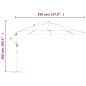 vidaXL Sombrilla voladiza con poste de aluminio negro 350 cm vidaXL Sombrilla voladiza con poste de aluminio negro 350 cm