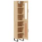 vidaXL Aparador de madera contrachapada roble Sonoma 34,5x34x180 cm vidaXL Aparador de madera contrachapada roble Sonoma 34,5x34x180 cm