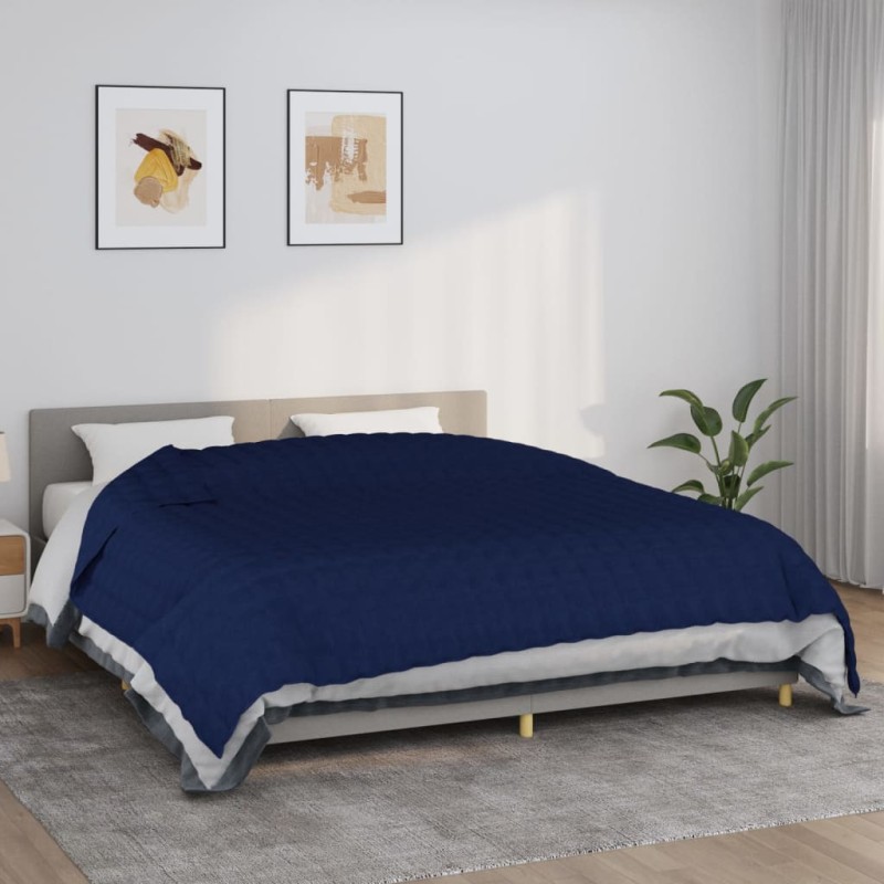 vidaXL Manta con peso tela azul 235x290 cm 11 kg vidaXL Manta con peso tela azul 235x290 cm 11 kg