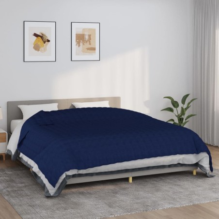 vidaXL Manta con peso tela azul 235x290 cm 11 kg