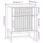 vidaXL Mesita noche hierro y madera contrachapada negro 40x30x55,5 cm